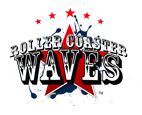 logo roller coaster waves